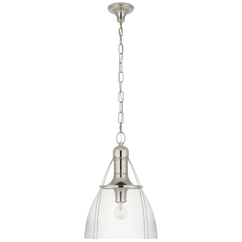 Visual Comfort Signature CHC 5476PN-CG One Light Pendant, Polished Nickel