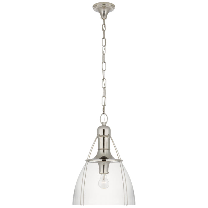 Visual Comfort Signature CHC 5476PN-CG One Light Pendant, Polished Nickel