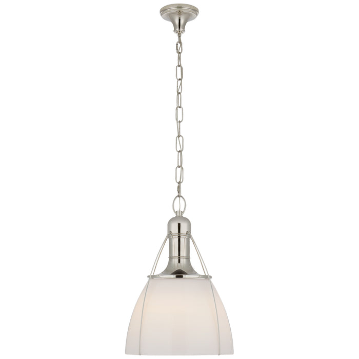 Visual Comfort Signature CHC 5476PN-WG One Light Pendant, Polished Nickel