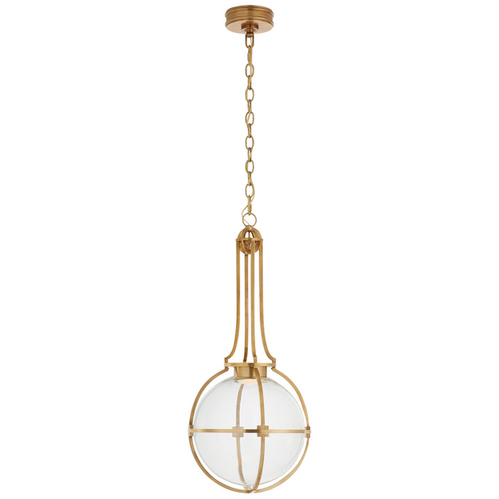 Visual Comfort Signature CHC 5478AB-CG LED Pendant, Antique-Burnished Brass