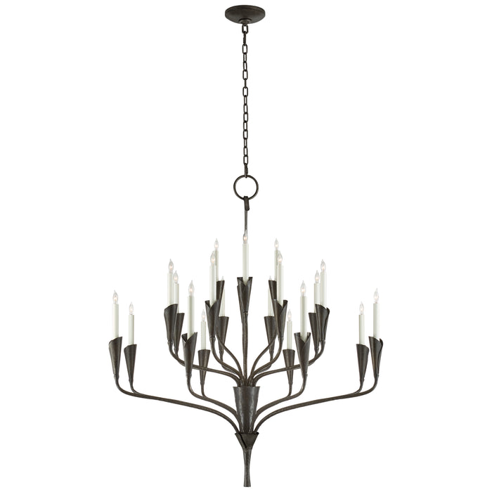 Visual Comfort Signature CHC 5503AI 20 Light Chandelier, Aged Iron