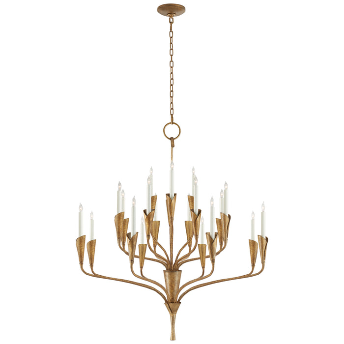 Visual Comfort Signature CHC 5503GI 20 Light Chandelier, Gilded Iron