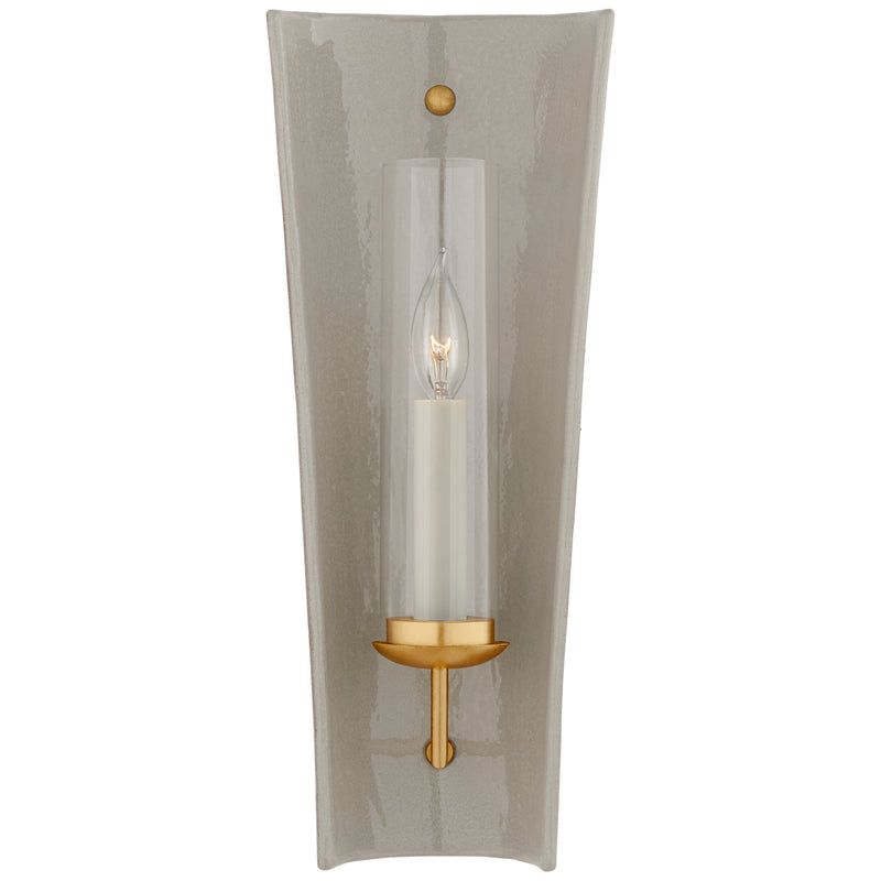 Visual Comfort Signature CHD 2606SHG One Light Wall Sconce, Shellish Gray and Gild