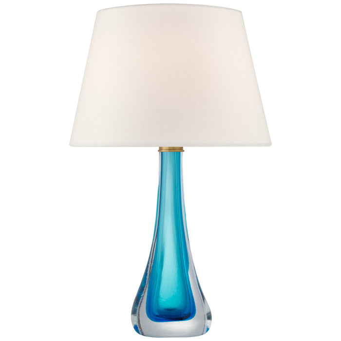 Visual Comfort Signature JN 3711CEB-L One Light Table Lamp, Cerulean Blue Glass