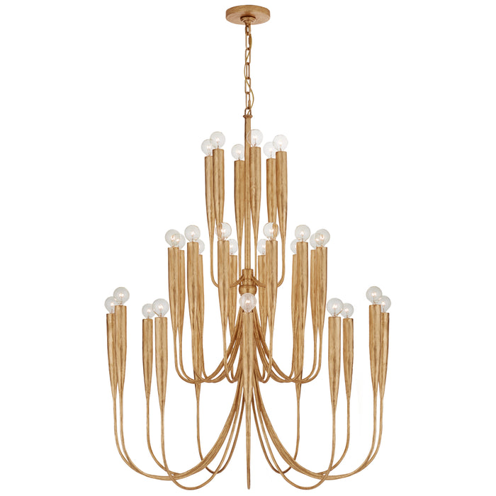 Visual Comfort Signature JN 5072AGL 30 Light Chandelier, Antique Gold Leaf