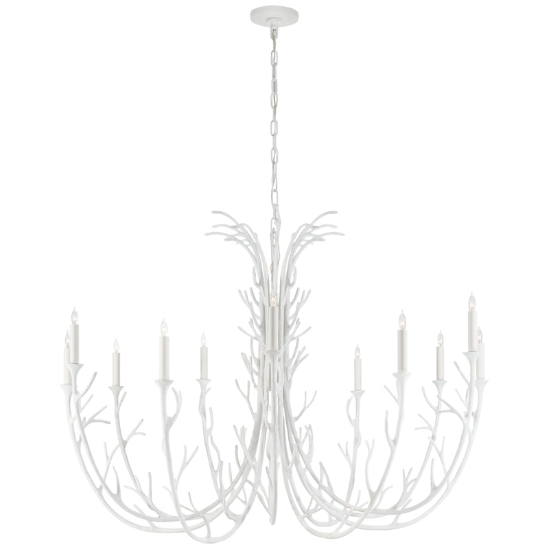 Visual Comfort Signature JN 5080PW 12 Light Chandelier, Plaster White
