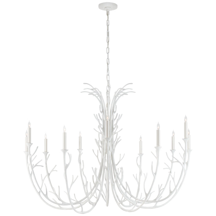 Visual Comfort Signature JN 5080PW 12 Light Chandelier, Plaster White