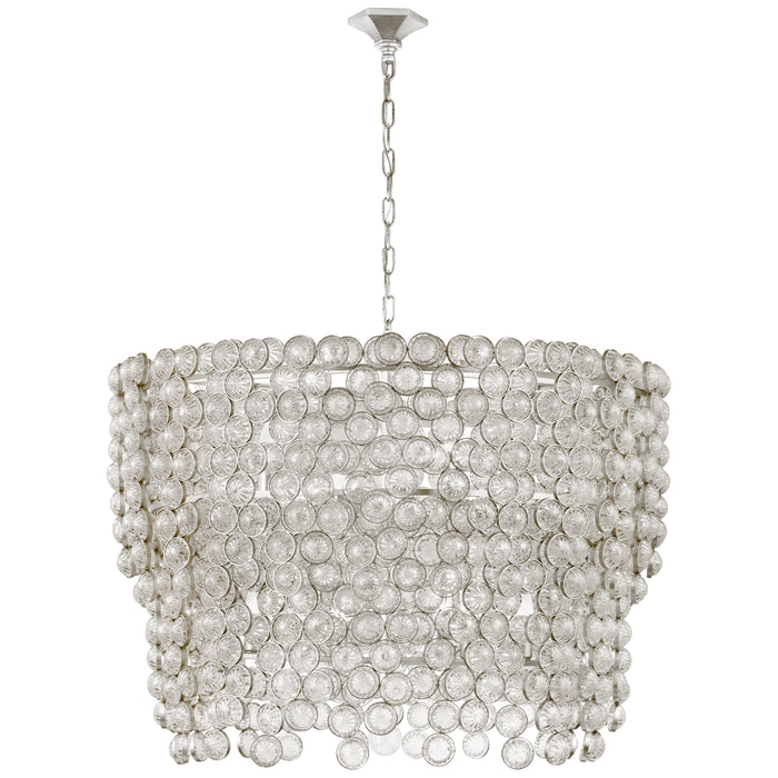 Visual Comfort Signature JN 5232BSL/CG 12 Light Chandelier, Burnished Silver Leaf