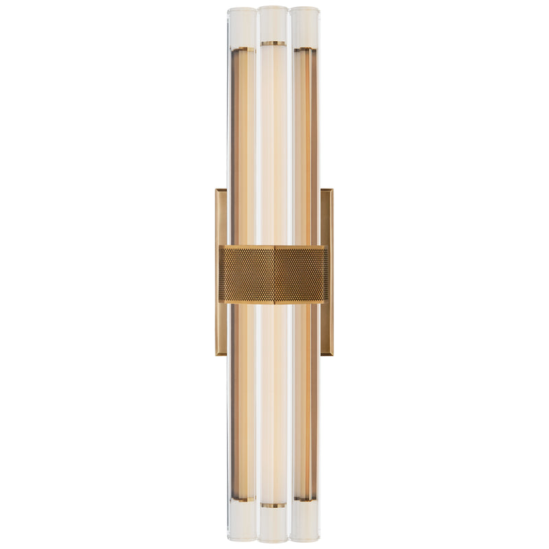 Visual Comfort Signature LR 2909HAB-CG LED Wall Sconce, Hand-Rubbed Antique Brass