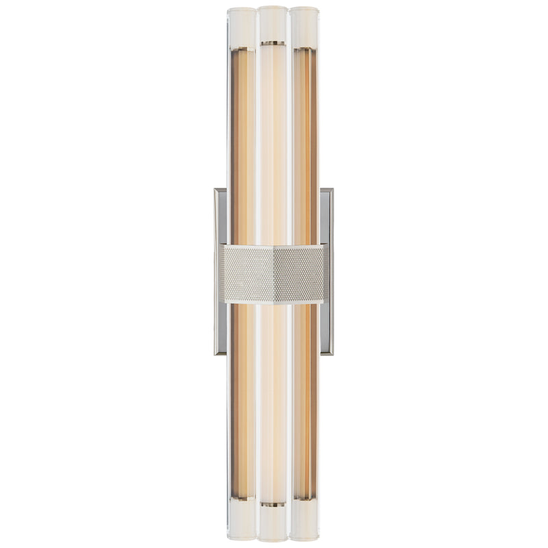 Visual Comfort Signature LR 2909PN-CG LED Wall Sconce, Polished Nickel