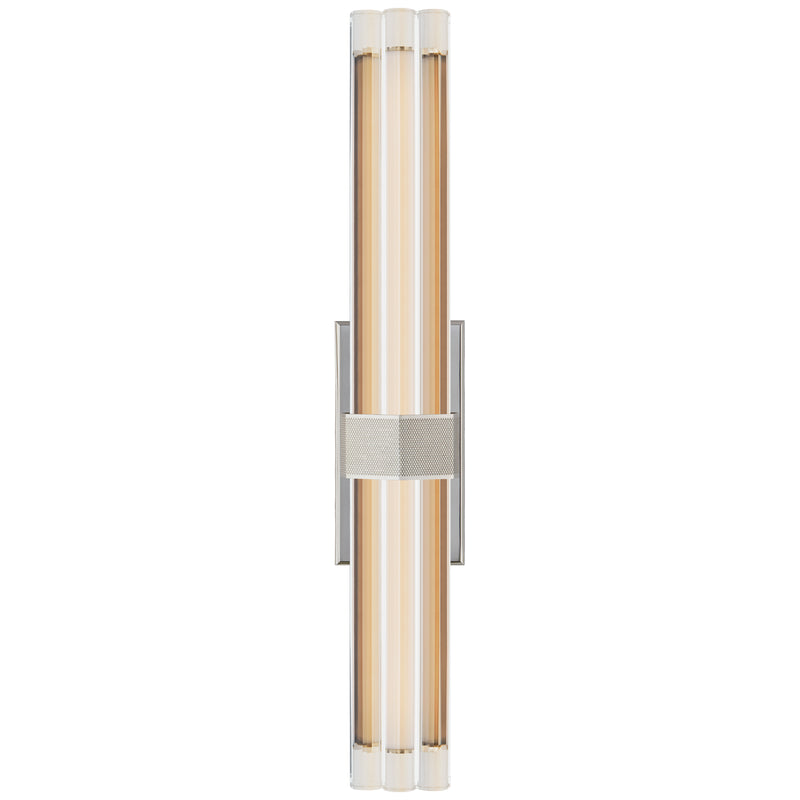 Visual Comfort Signature LR 2910PN-CG LED Wall Sconce, Polished Nickel