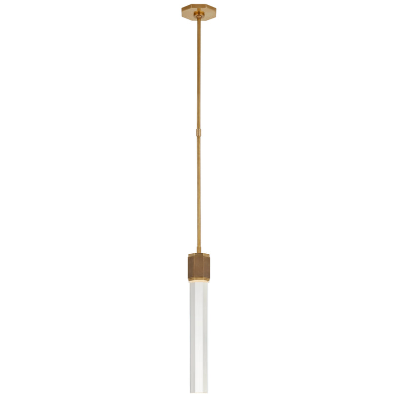 Visual Comfort Signature LR 5911HAB-CG LED Pendant, Hand-Rubbed Antique Brass