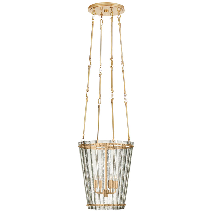 Visual Comfort Signature S 5652HAB-AM Four Light Chandelier, Hand-Rubbed Antique Brass