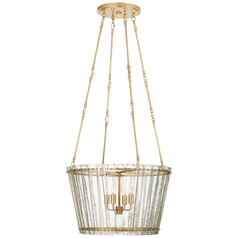 Visual Comfort Signature S 5653HAB-AM Four Light Chandelier, Hand-Rubbed Antique Brass