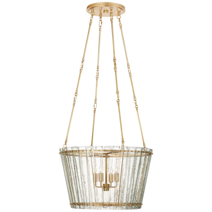 Visual Comfort Signature S 5653HAB-AM Four Light Chandelier, Hand-Rubbed Antique Brass