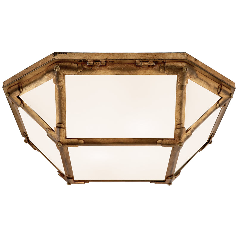Visual Comfort Signature SK 4008GI-WG LED Flush Mount, Gilded Iron