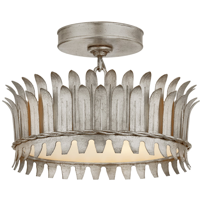 Visual Comfort Signature SK 4205BSL LED Semi-Flush Mount, Burnished Silver Leaf