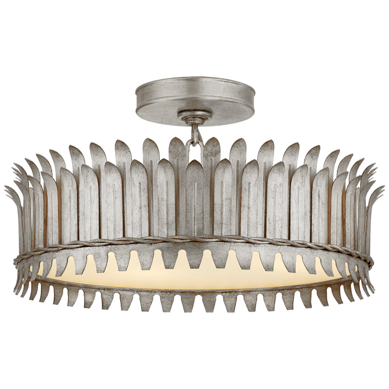 Visual Comfort Signature SK 4206BSL LED Semi-Flush Mount, Burnished Silver Leaf