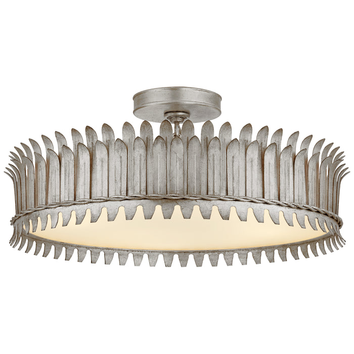 Visual Comfort Signature SK 4207BSL LED Semi-Flush Mount, Burnished Silver Leaf