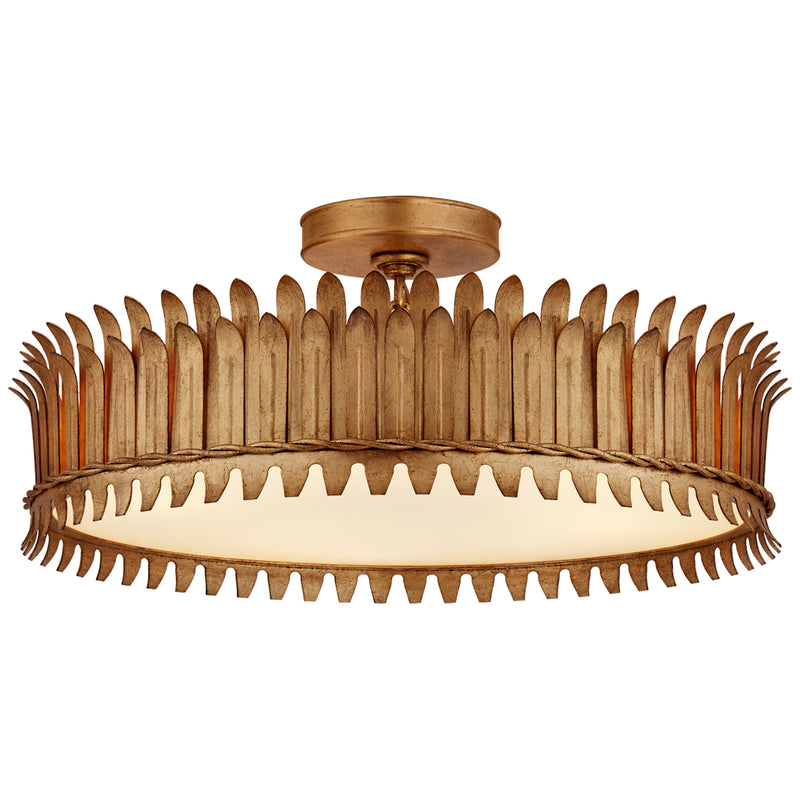Visual Comfort Signature SK 4207GI LED Semi-Flush Mount, Gilded Iron