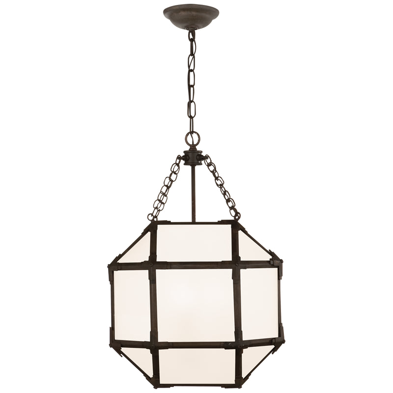Visual Comfort Signature SK 5008AZ-WG Three Light Lantern, Antique Zinc