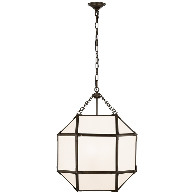 Visual Comfort Signature SK 5009AZ-WG Three Light Lantern, Antique Zinc