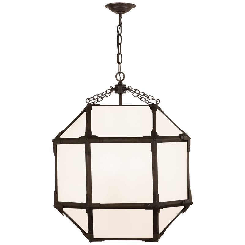 Visual Comfort Signature SK 5009AZ-WG Three Light Lantern, Antique Zinc