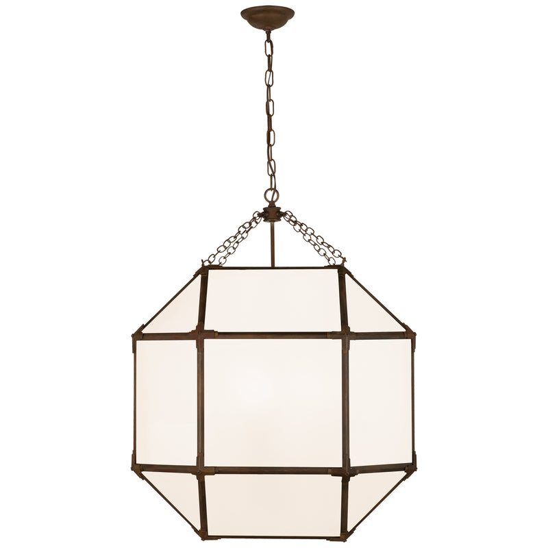 Visual Comfort Signature SK 5010AZ-WG Three Light Lantern, Antique Zinc