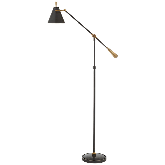 Visual Comfort Signature TOB 1536BZ/HAB LED Floor Lamp, Bronze and Brass