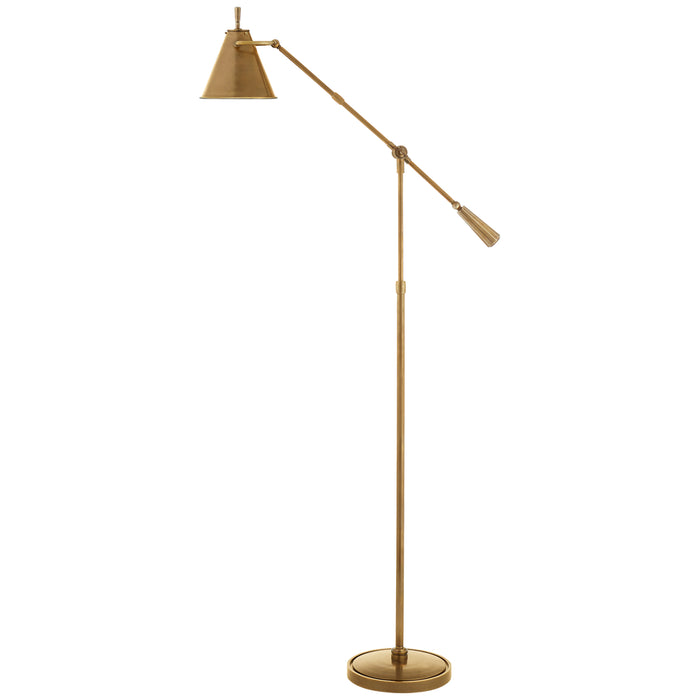 Visual Comfort Signature TOB 1536HAB LED Floor Lamp, Hand-Rubbed Antique Brass