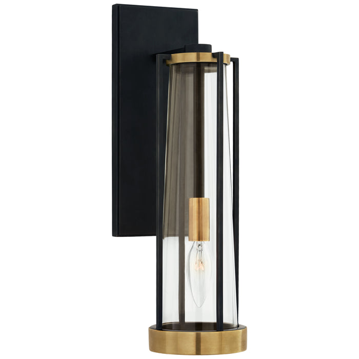 Visual Comfort Signature TOB 2275BZ/HAB-CG One Light Wall Sconce, Bronze and Brass