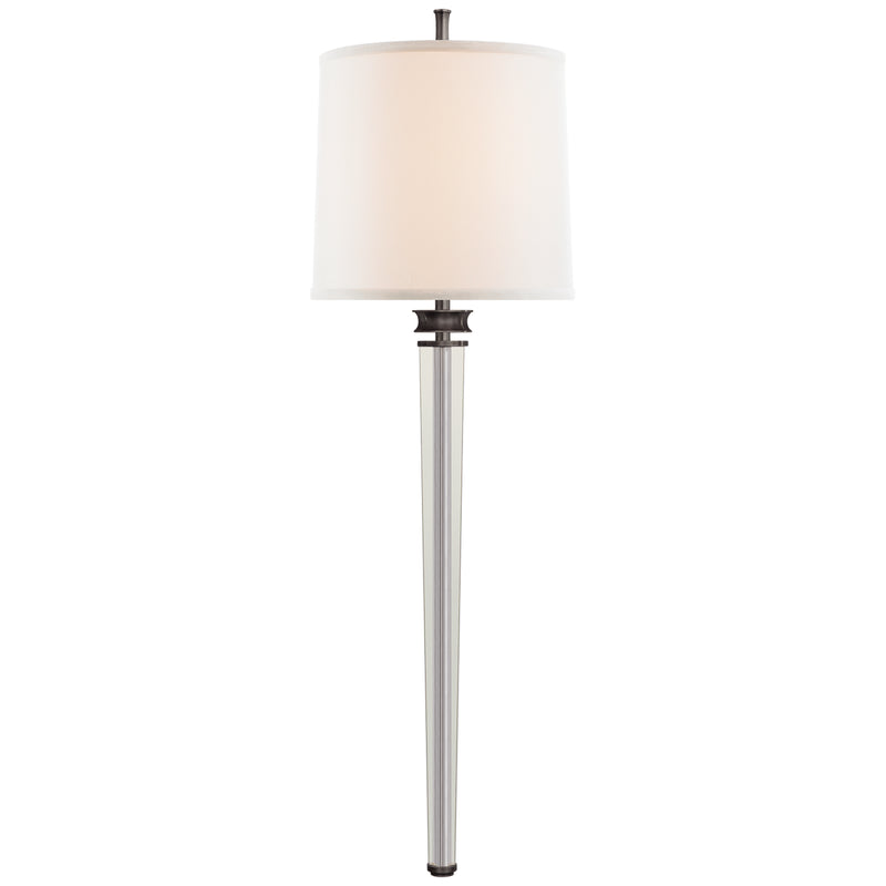 Visual Comfort Signature TOB 2943BZ-L Two Light Wall Sconce, Bronze and Crystal