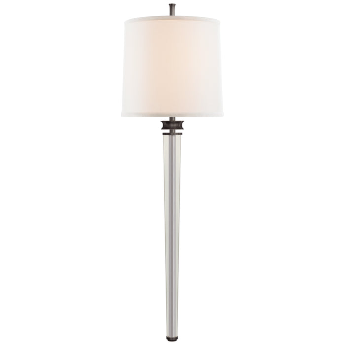 Visual Comfort Signature TOB 2943BZ-L Two Light Wall Sconce, Bronze and Crystal