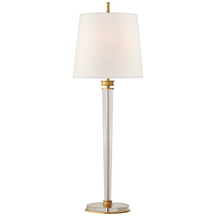 Visual Comfort Signature TOB 3943HAB-L One Light Buffet Lamp, Hand-Rubbed Antique Brass and Crystal