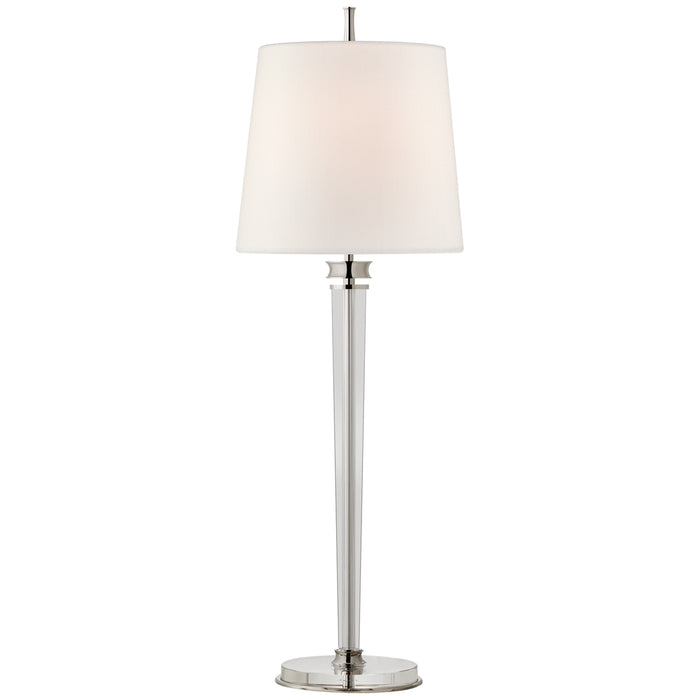 Visual Comfort Signature TOB 3943PN-L One Light Buffet Lamp, Polished Nickel and Crystal