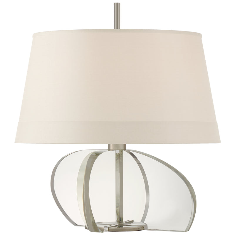 Visual Comfort Signature TOB 3990PN/CG-S Two Light Accent Lamp, Polished Nickel and Crystal