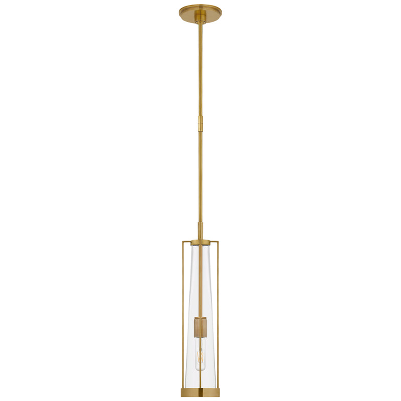 Visual Comfort Signature TOB 5276HAB-CG One Light Pendant, Hand-Rubbed Antique Brass