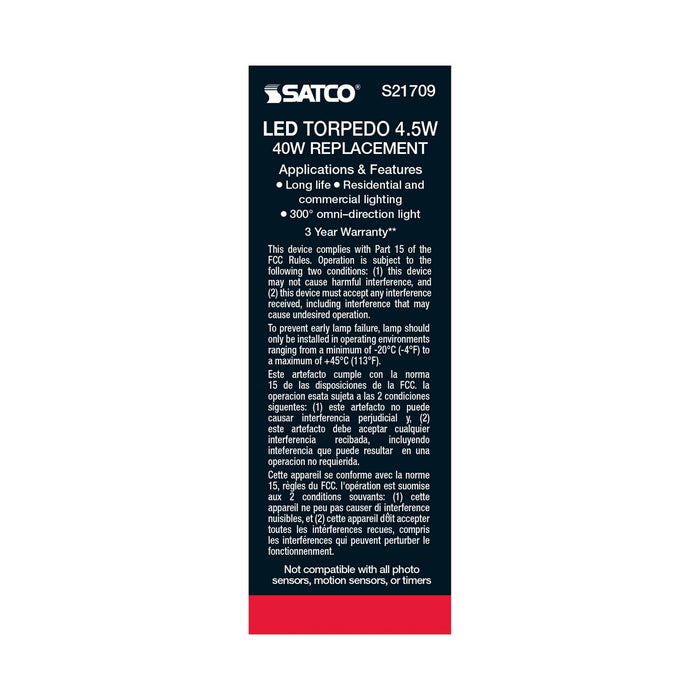 Satco S21709 Light Bulb, Clear