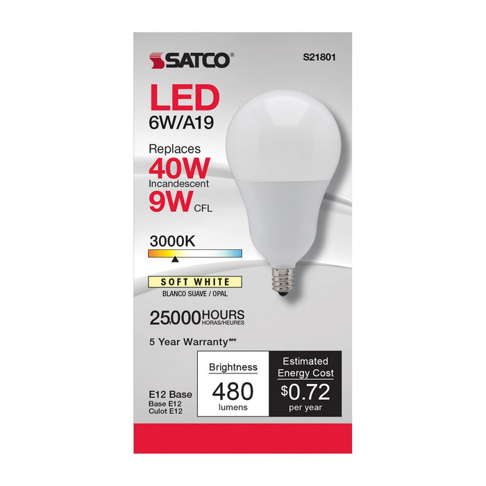 Satco S21801 Light Bulb, Frost