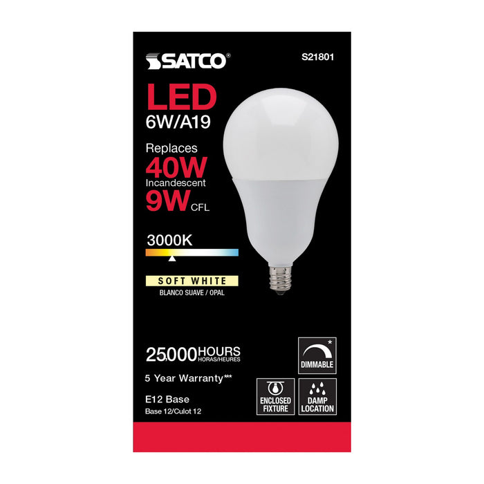 Satco S21801 Light Bulb, Frost