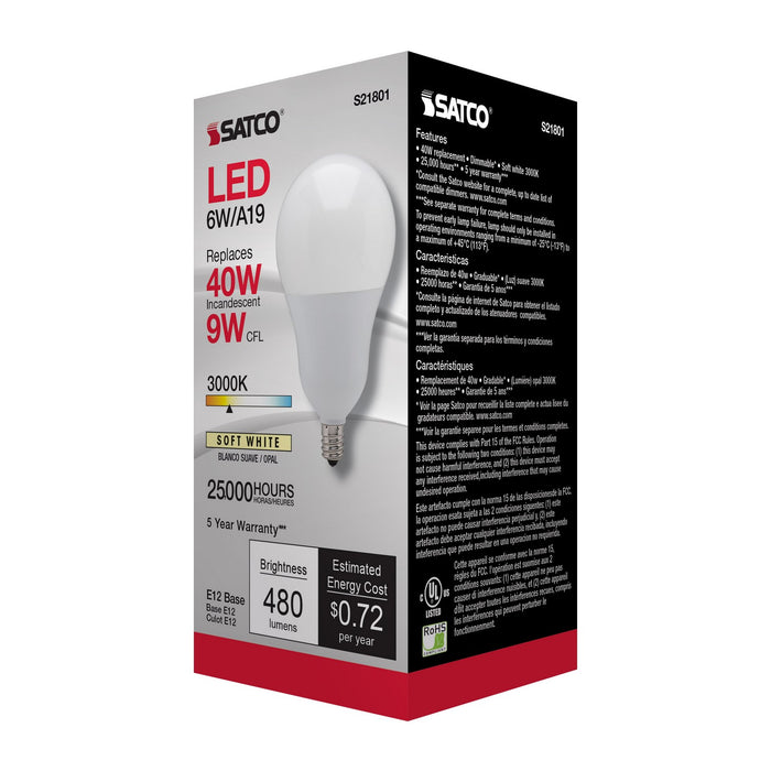 Satco S21801 Light Bulb, Frost
