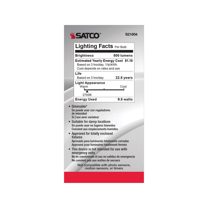 Satco S21804 Light Bulb, Frost