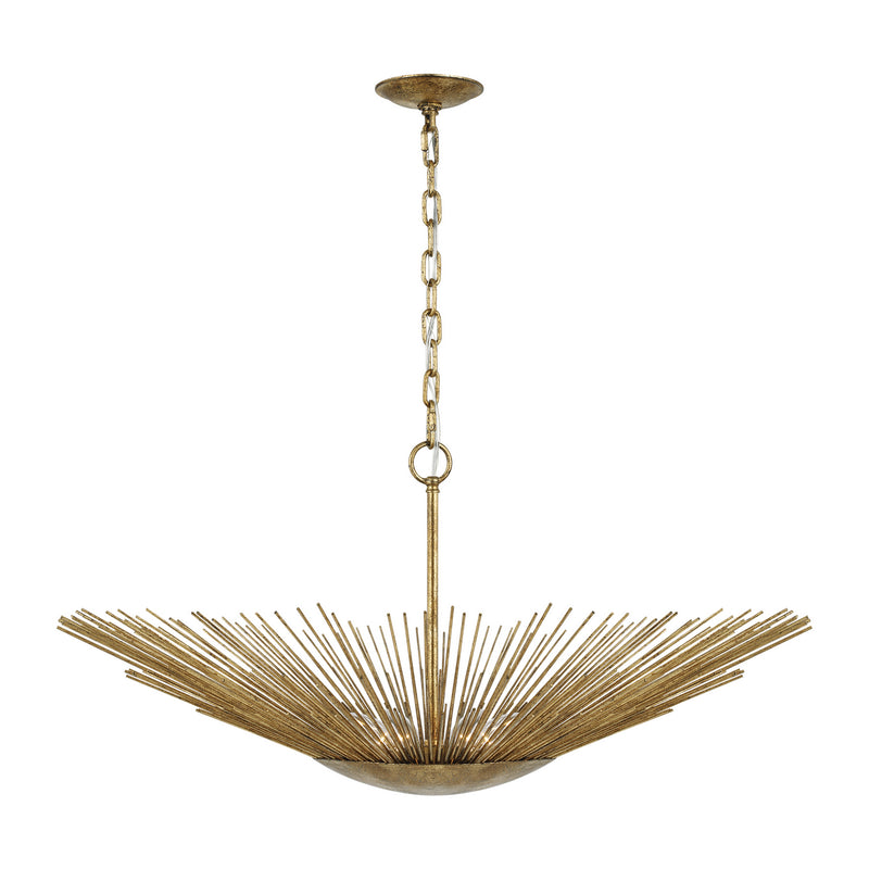 Visual Comfort Studio AP1084ADB Four Light Pendant, Antique Gild