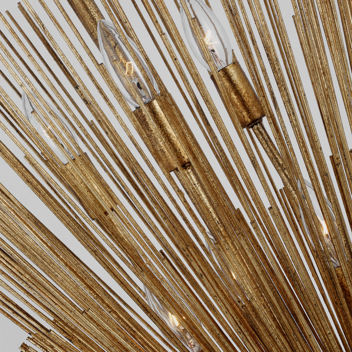 Visual Comfort Studio AP1146ADB Six Light Pendant, Antique Gild