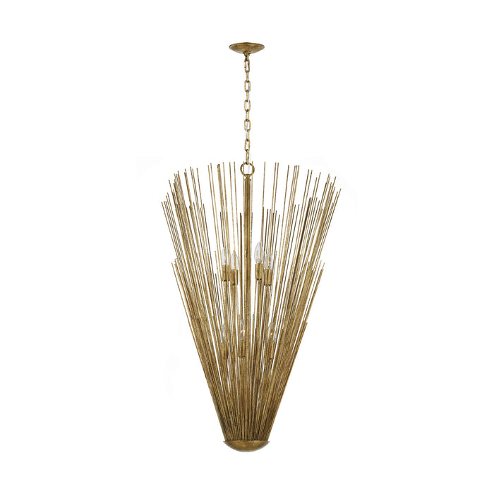 Visual Comfort Studio AP1158ADB Eight Light Pendant, Antique Gild