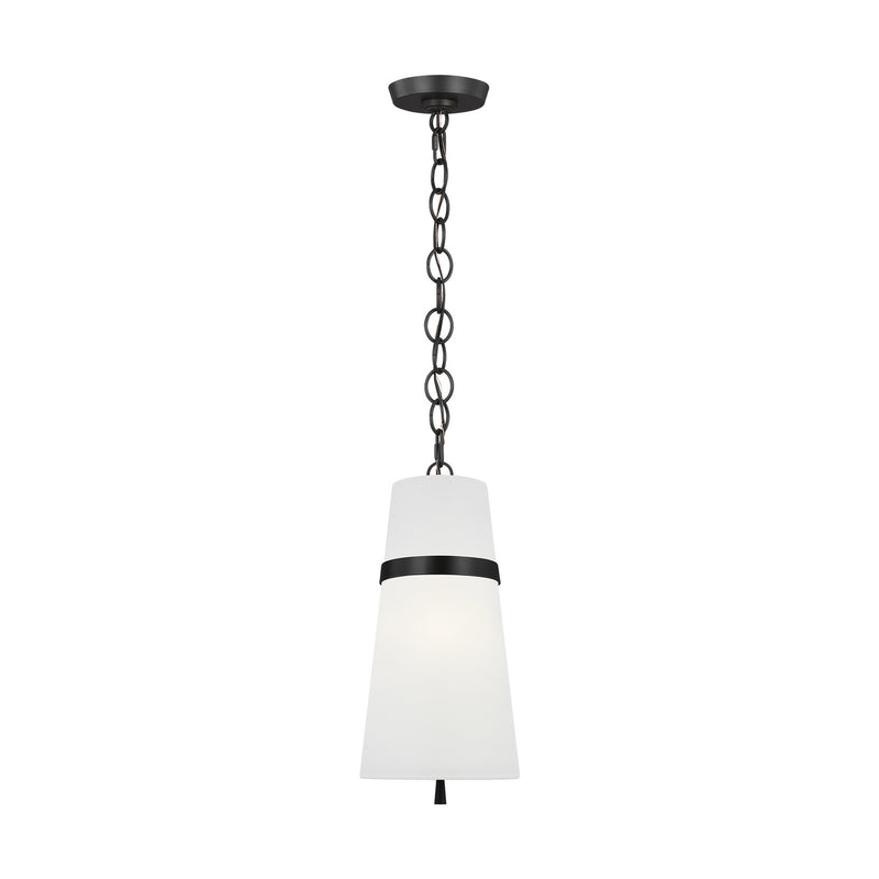 Visual Comfort Studio AP1161AI One Light Pendant, Aged Iron