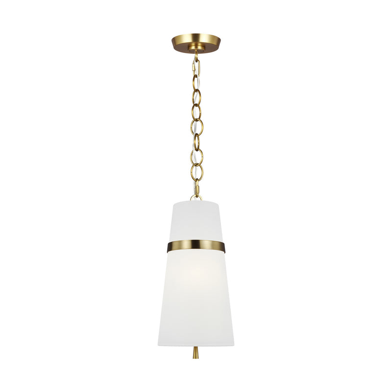 Visual Comfort Studio AP1161BBS One Light Pendant, Burnished Brass