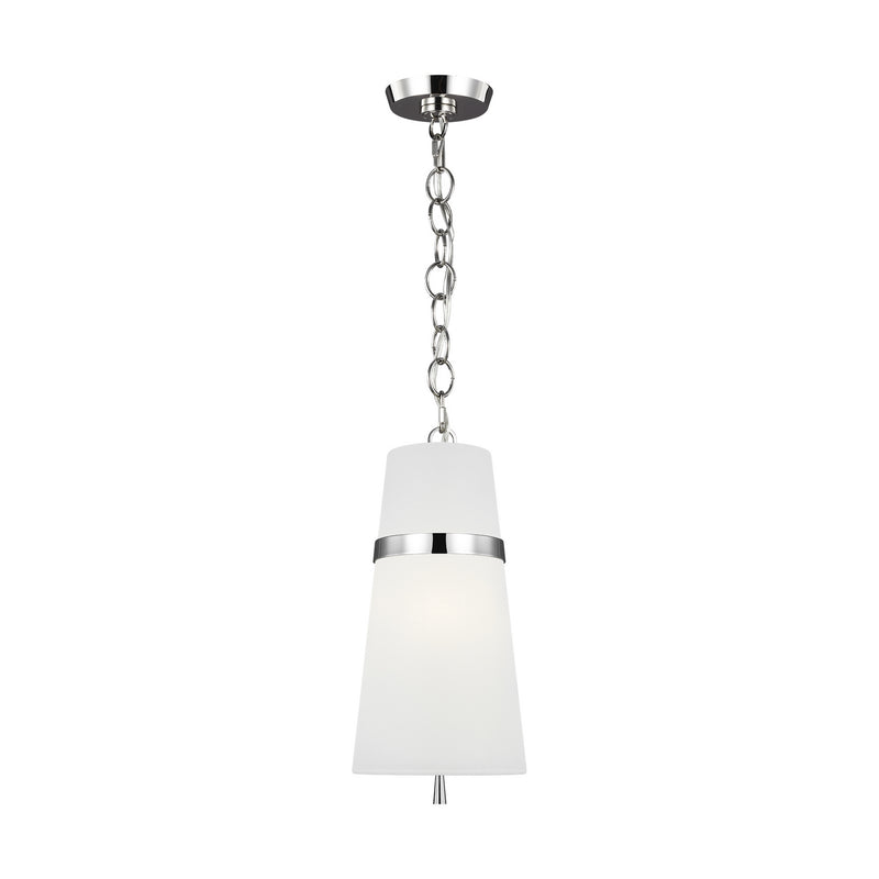 Visual Comfort Studio AP1161PN One Light Pendant, Polished Nickel