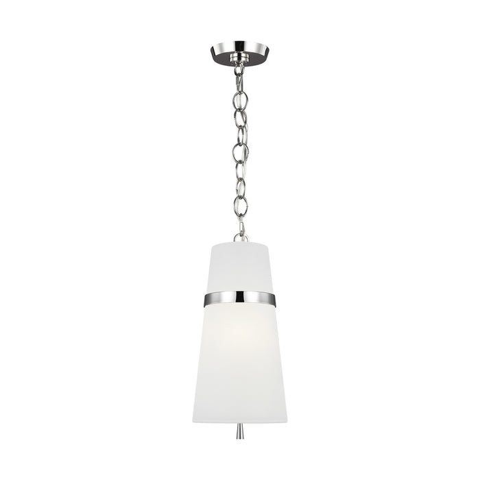 Visual Comfort Studio AP1161PN One Light Pendant, Polished Nickel