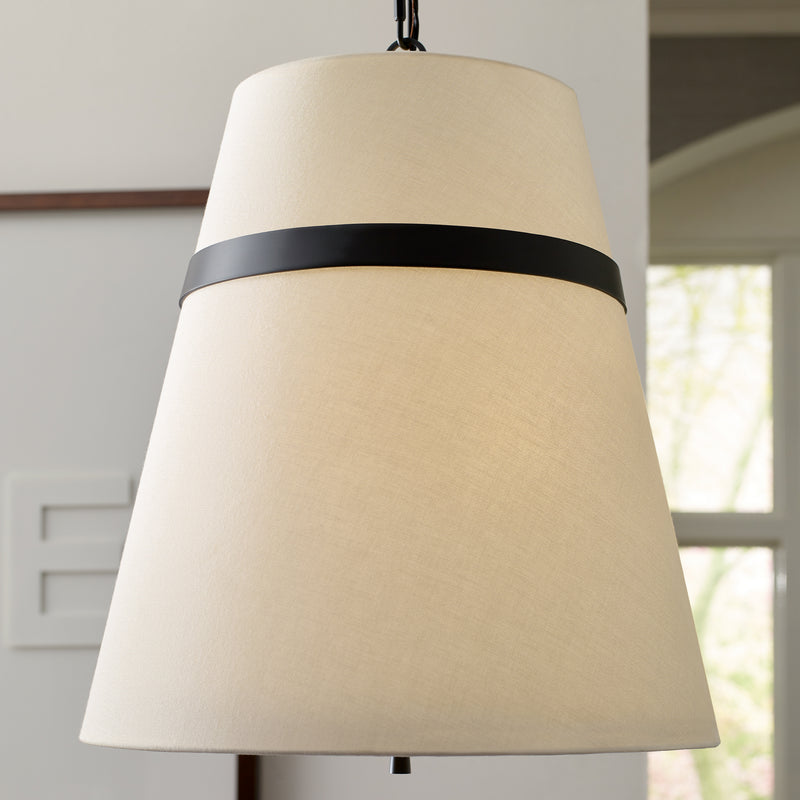 Visual Comfort Studio AP1173AI Three Light Pendant, Aged Iron